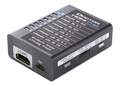Výstupní strana Dr HDMI 4K, s výstupem HDMI, konektorem RS232 a tlačítky copy sink a HPD